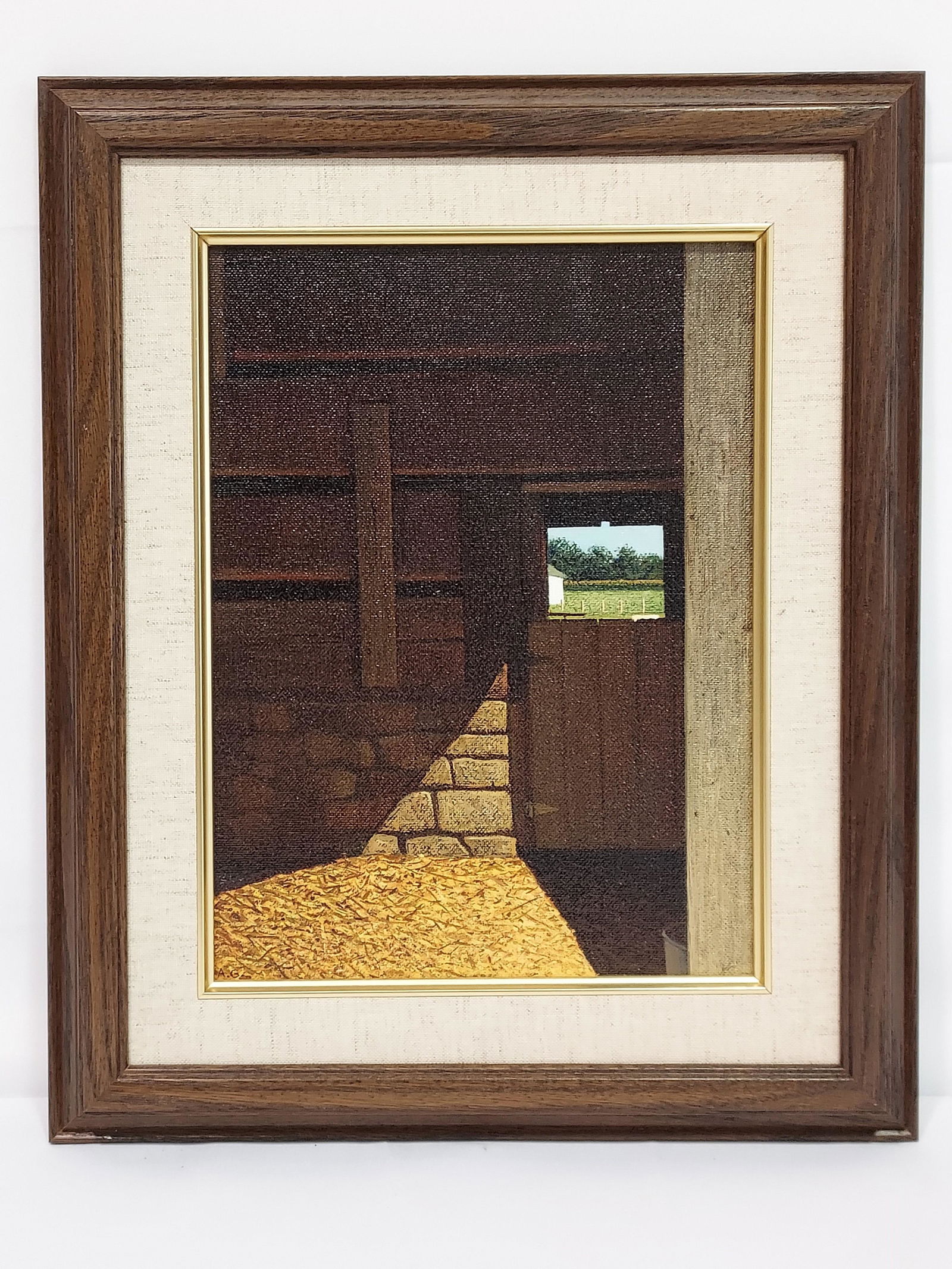 ROBERT ALAN GOUGH OIL PAINTING "ANGLING IN" (1 of 9)