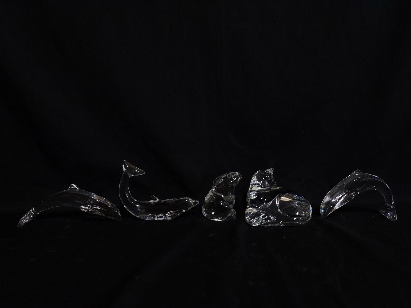 FIVE SMALL BACCARAT CRYSTAL ANIMALS (1 of 12)
