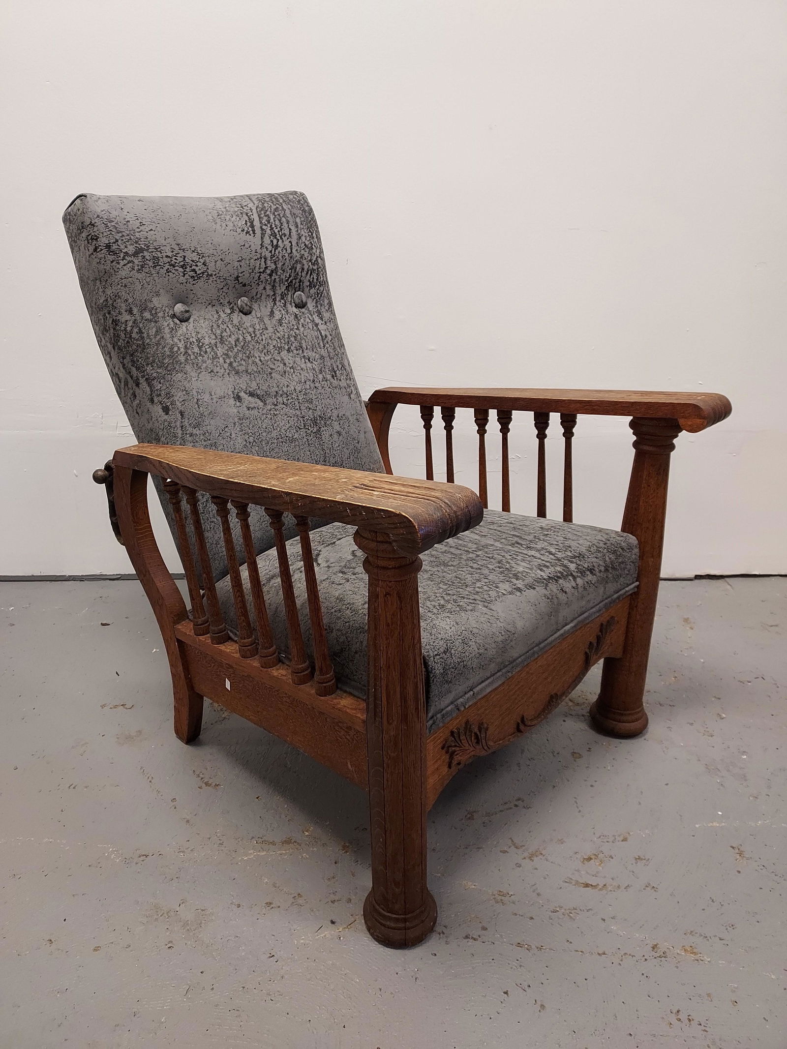 ANTIQUE ARTS & CRAFTS MORRIS RECLINING CHAIR (1 of 15)