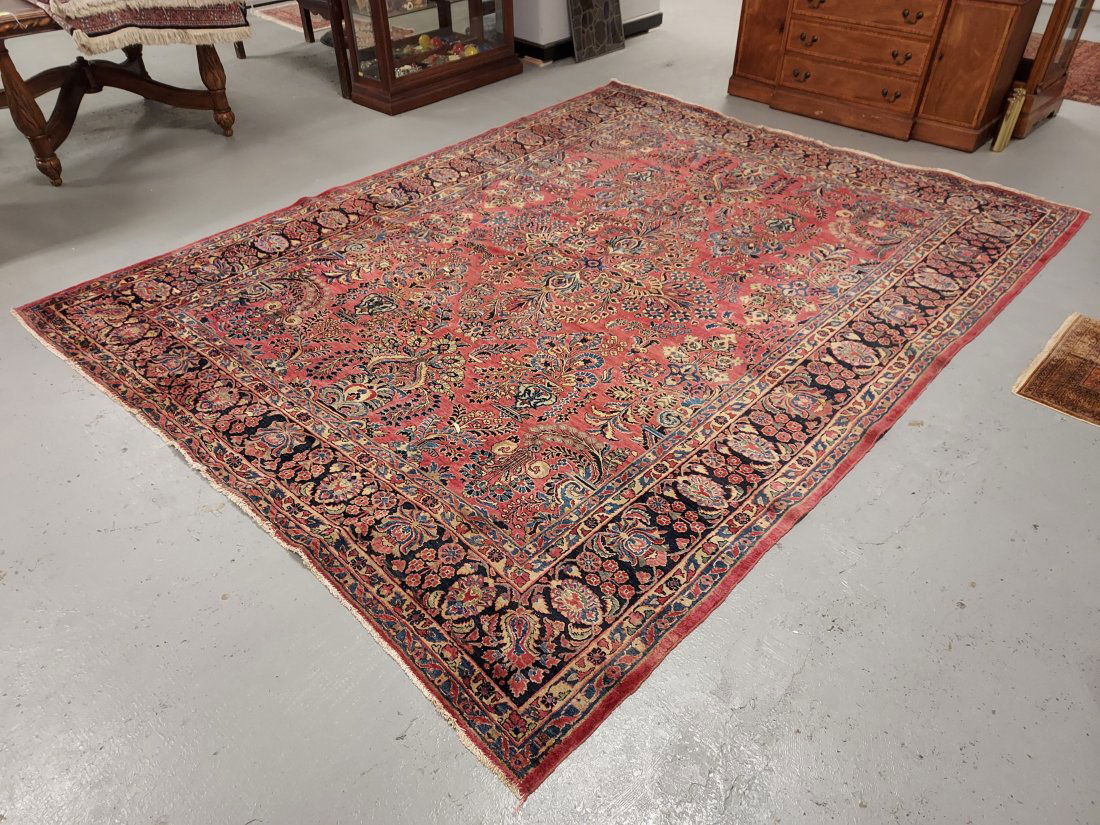 LARGE PERSIAN SAROUK WOOL RUG 9' X 12' (1 of 11)