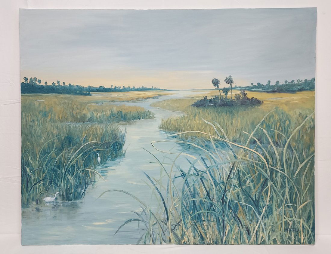 RUTH MUELLER TAYLOR OIL ON CANVAS PAINTING FLORIDA (1 of 15)