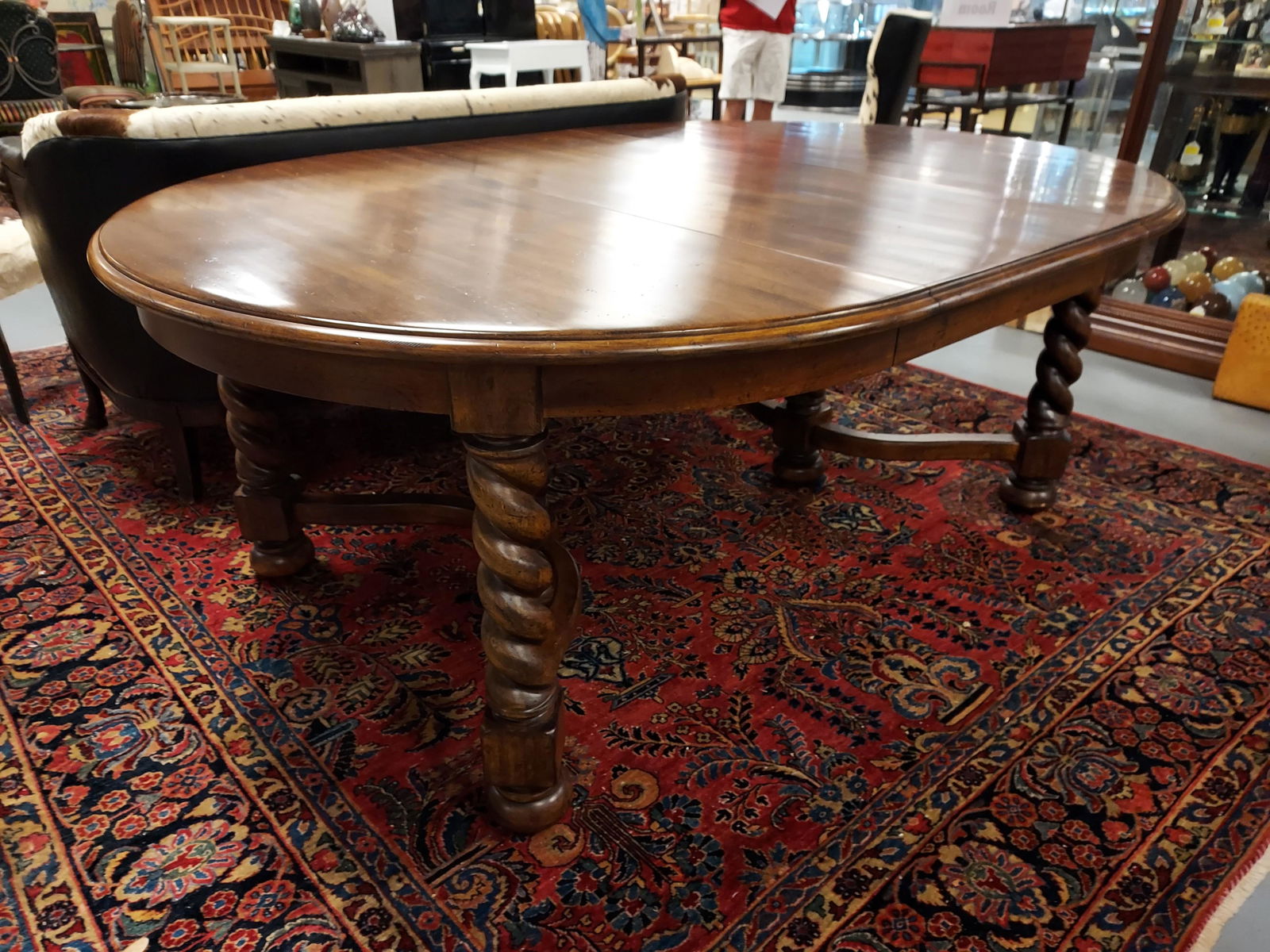 DREXEL MAHOGANY DINING TABLE W/ TWIST LEGS (1 of 13)