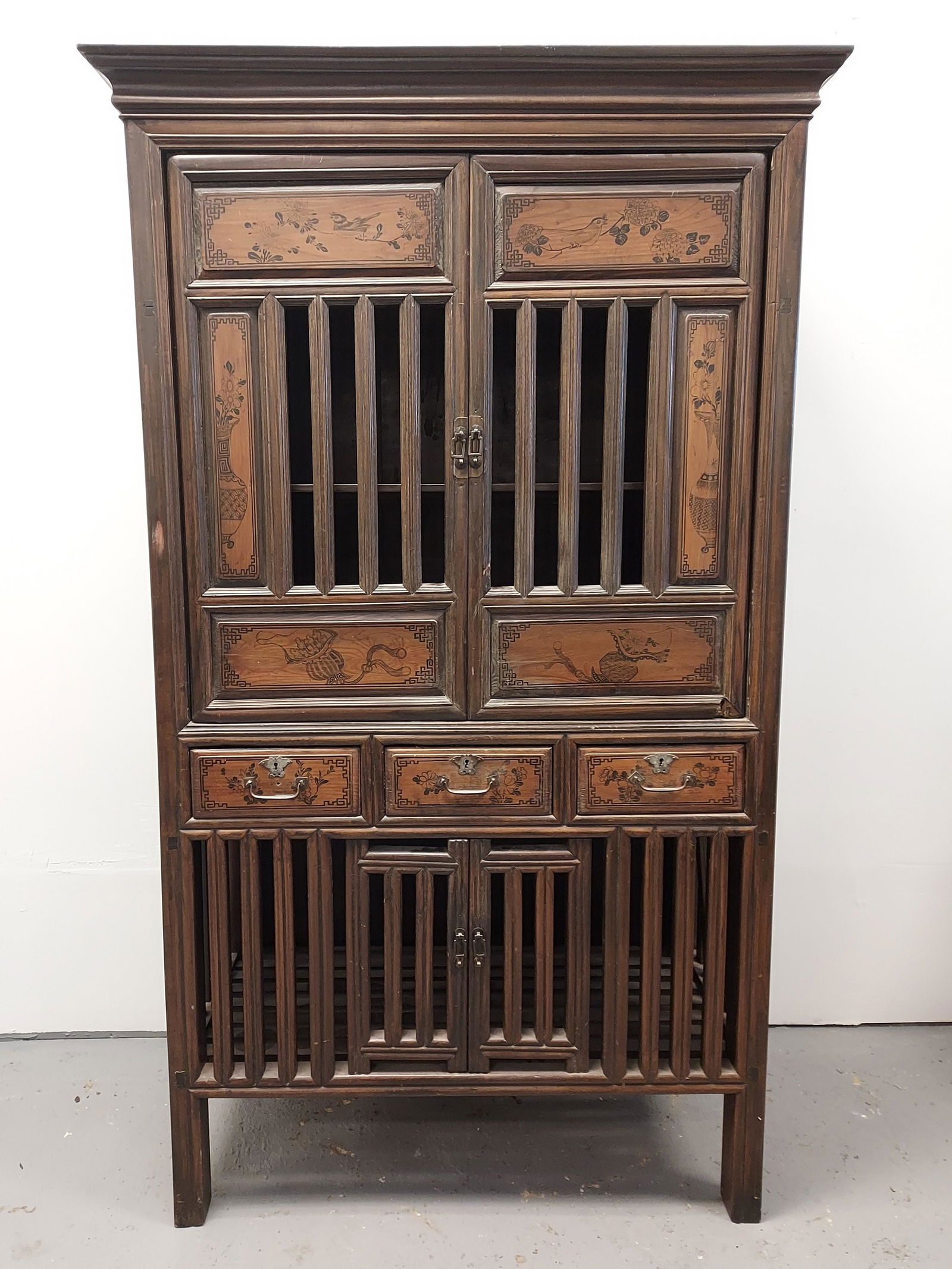 VINTAGE CHINESE MID CENTURY CHICKEN COOP CABINET (1 of 18)