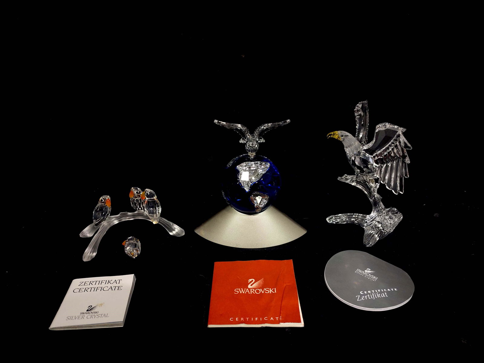 SWAROVSKI CRYSTAL EAGLE MILLENIUM DOVE LOVEBIRDS (1 of 19)