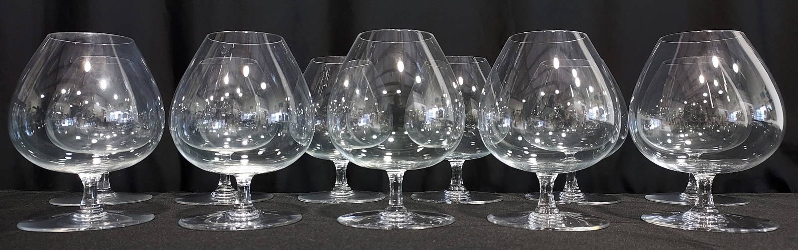 Baccarat "perfection" Crystal Brandy Snifters, 11p Auction