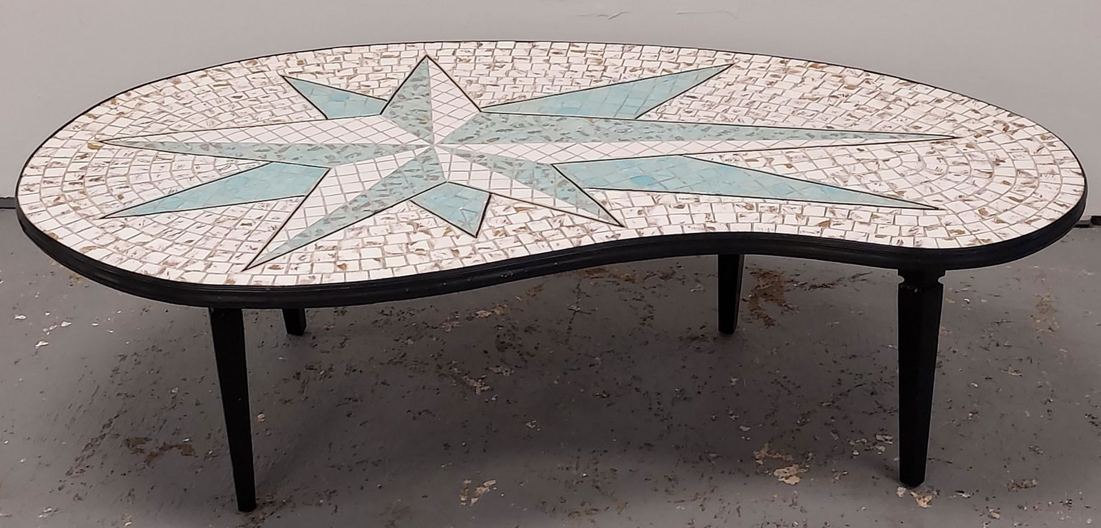 VNTG MID CENTURY KIDNEY BEAN SHAPED COCKTAIL TABLE (1 of 9)