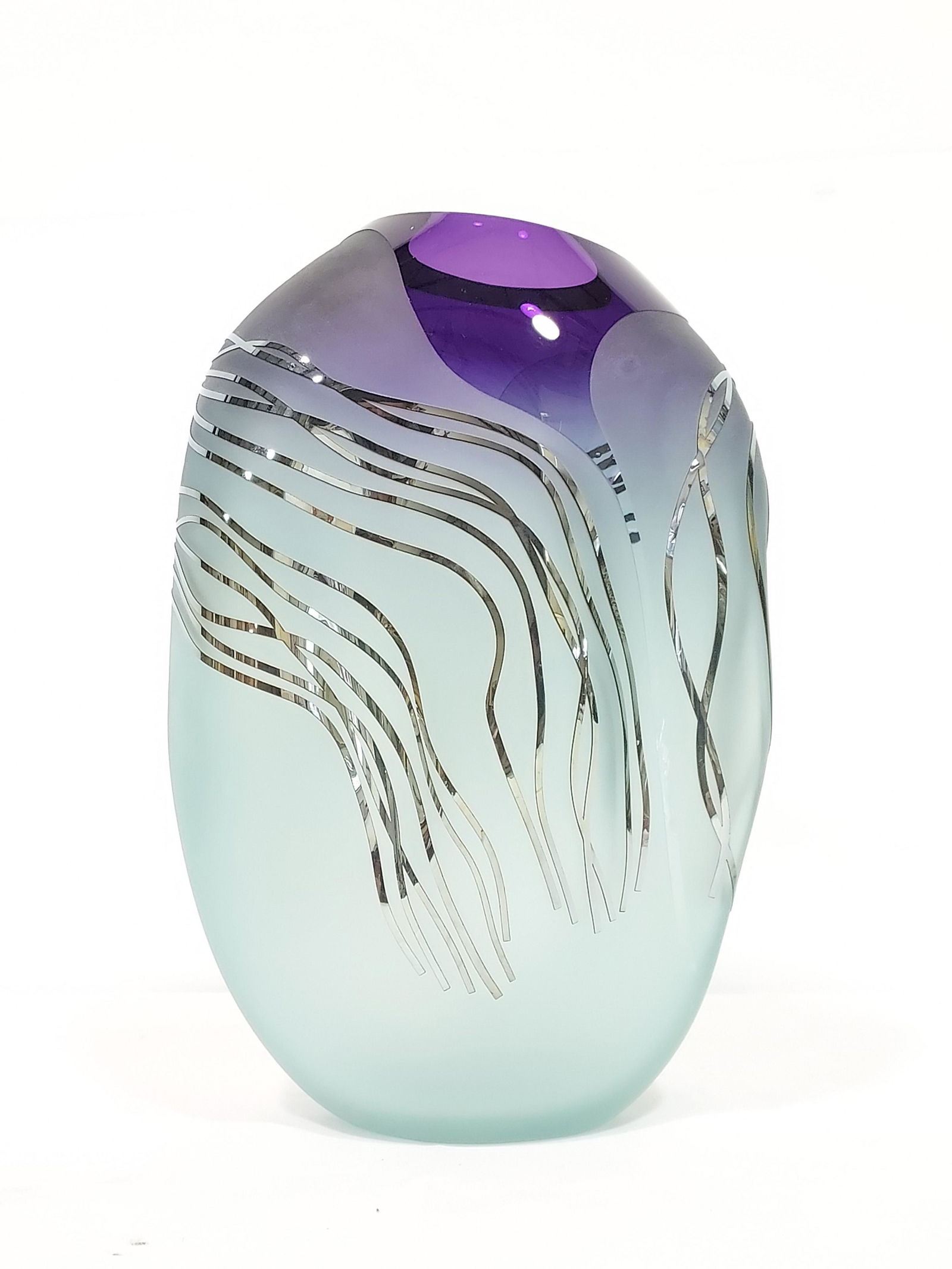 JIM & CONNIE GRANT MODERN STUDIO ART GLASS VASE (1 of 9)