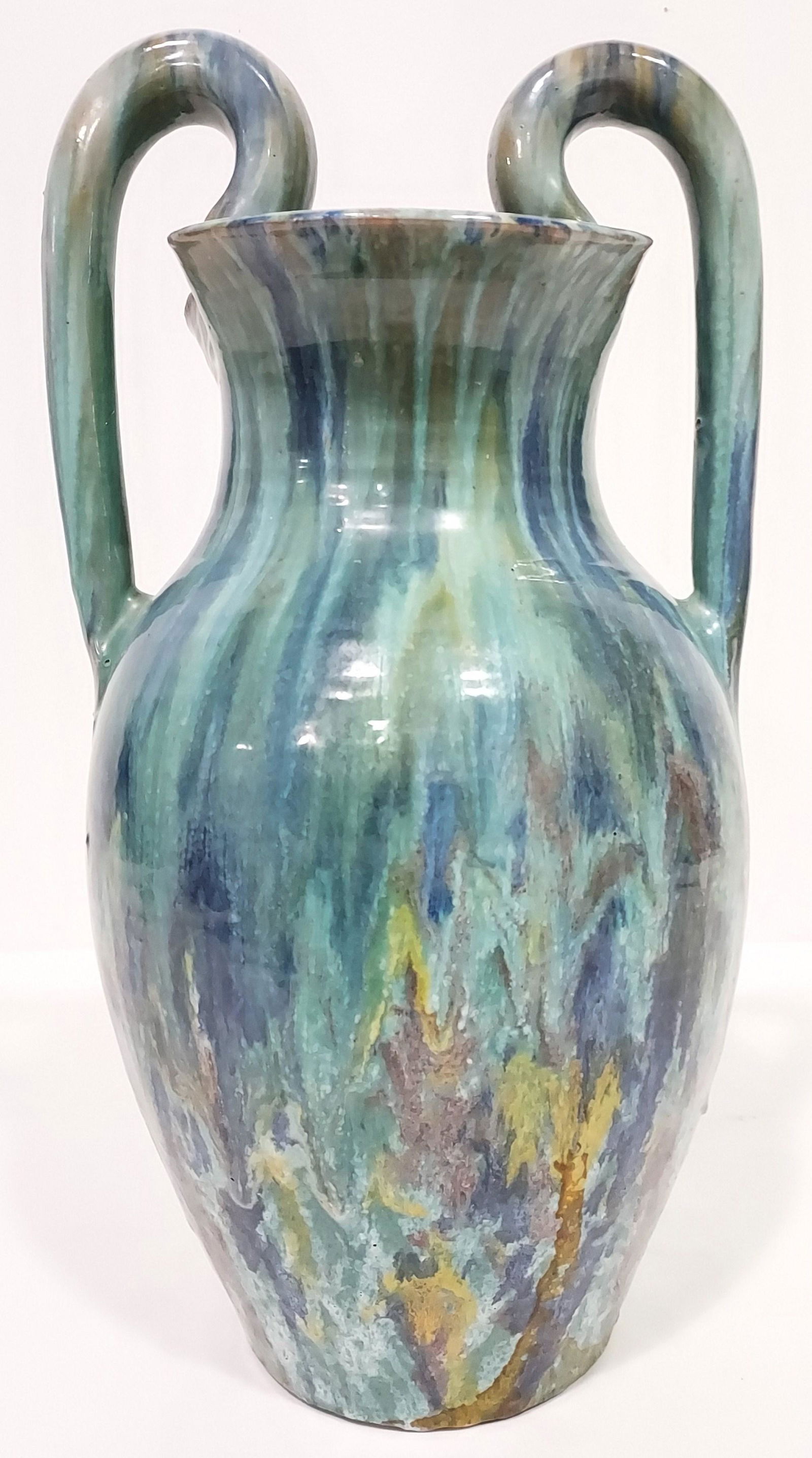 TWO HANDLE POTTERY URN -ATTRIBUTED TO A,R. COLE (1 of 10)