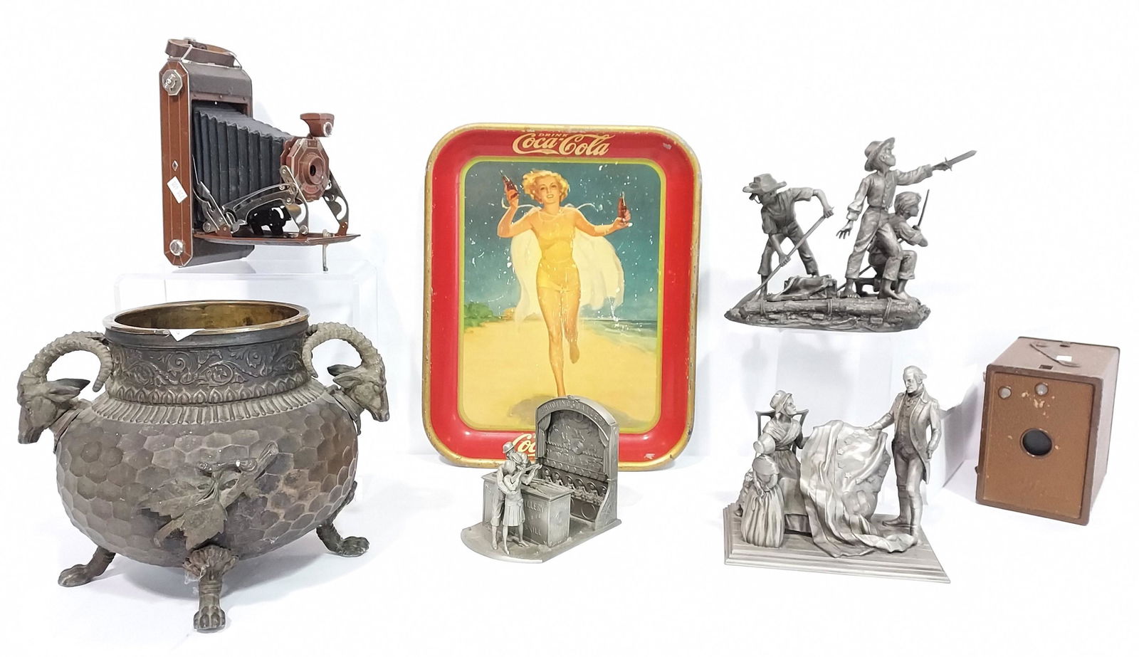 ESTATE LOT FRANKLIN MINT PEWTER, COCA COLA, ETC 7P (1 of 15)