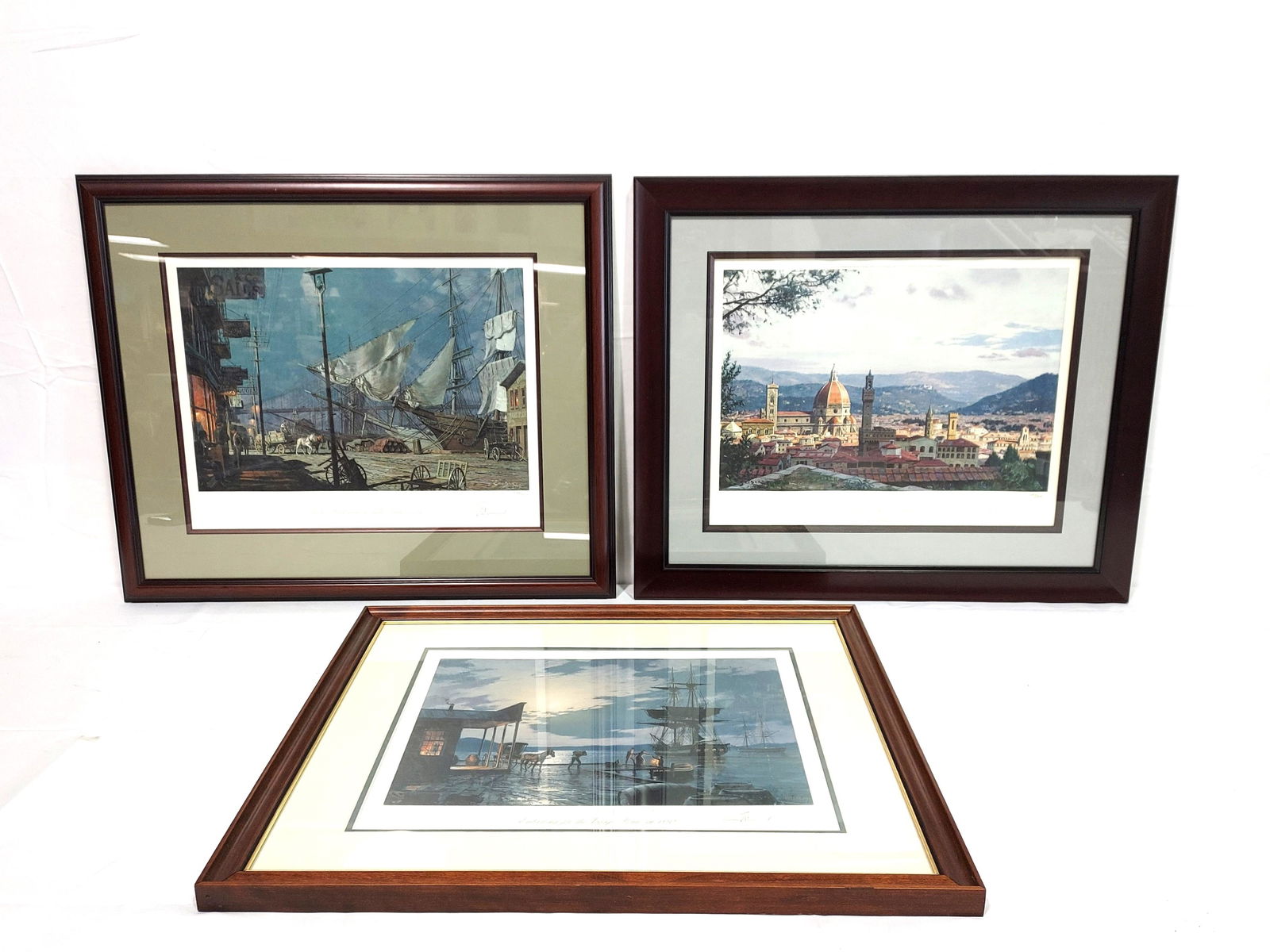 THREE JOHN STOBART HAND SIGNED FRAMED LITHOGRAPHS (1 of 20)