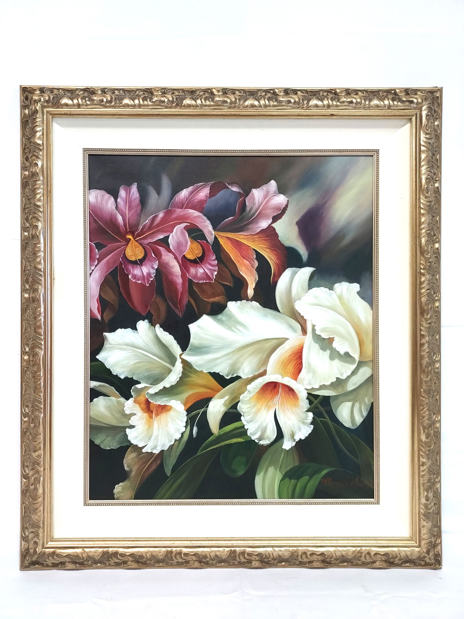 FLORAL OIL ON CANVAS PAINTING, THOMAS SHARP (1 of 12)