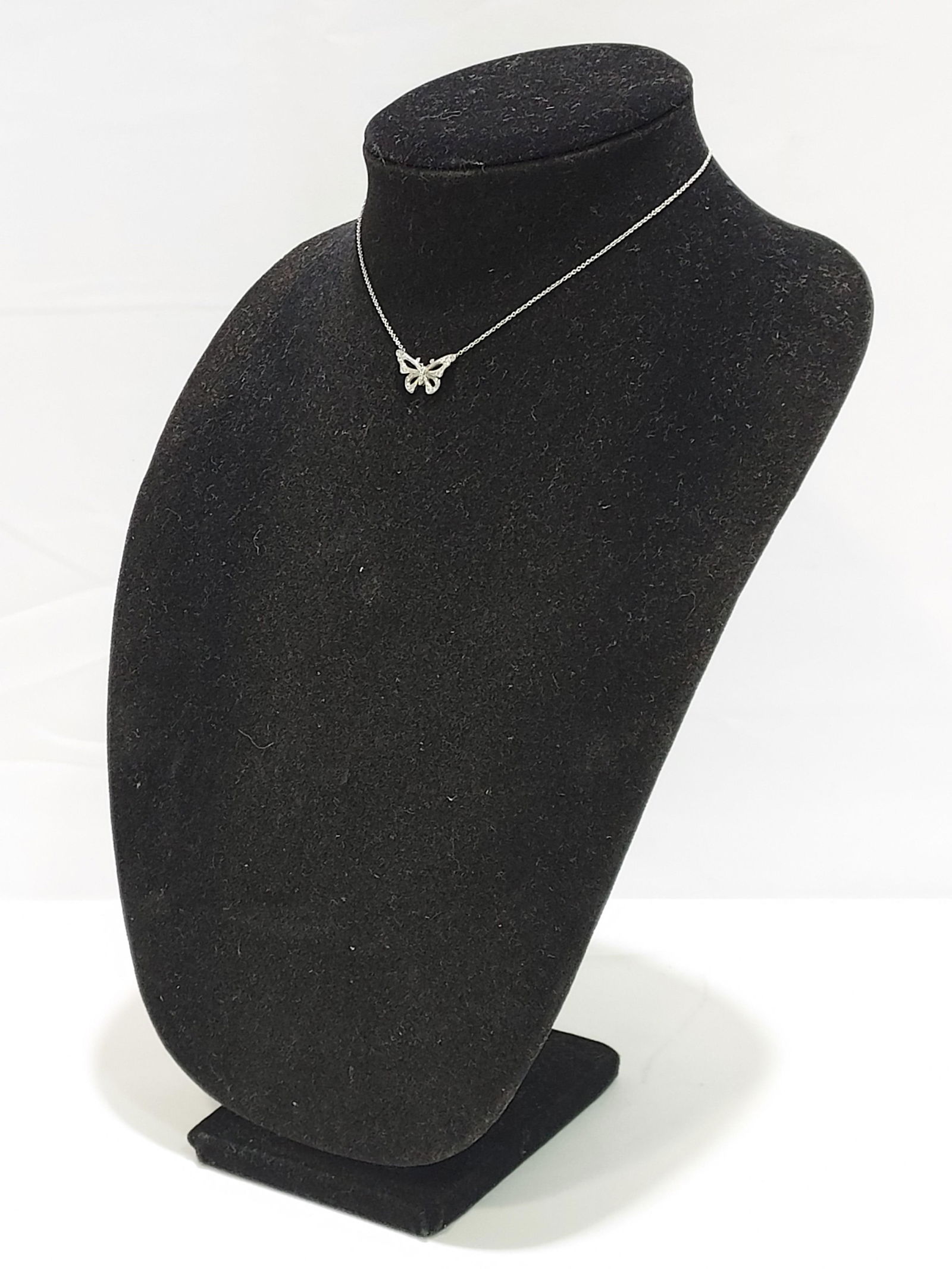 TIFFANY & CO PLATINUM & DIAMOND BUTTERFLY NECKLACE (1 of 7)