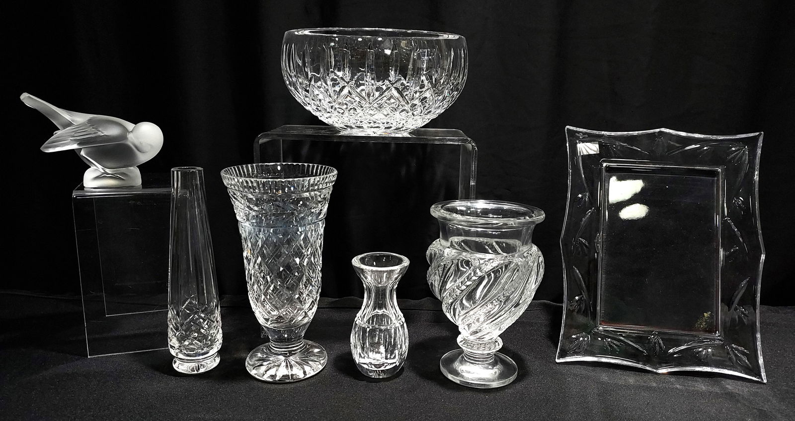 LALIQUE AND WATERFORD CRYSTAL 7 PIECES (1 of 20)