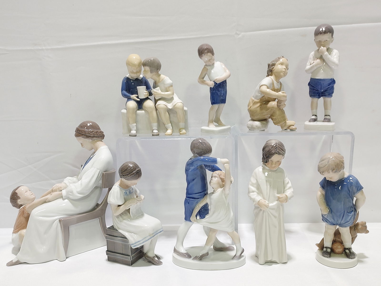 B&G and ROYAL COPENHAGEN PORCELAIN FIGURINES 9 PC (1 of 20)