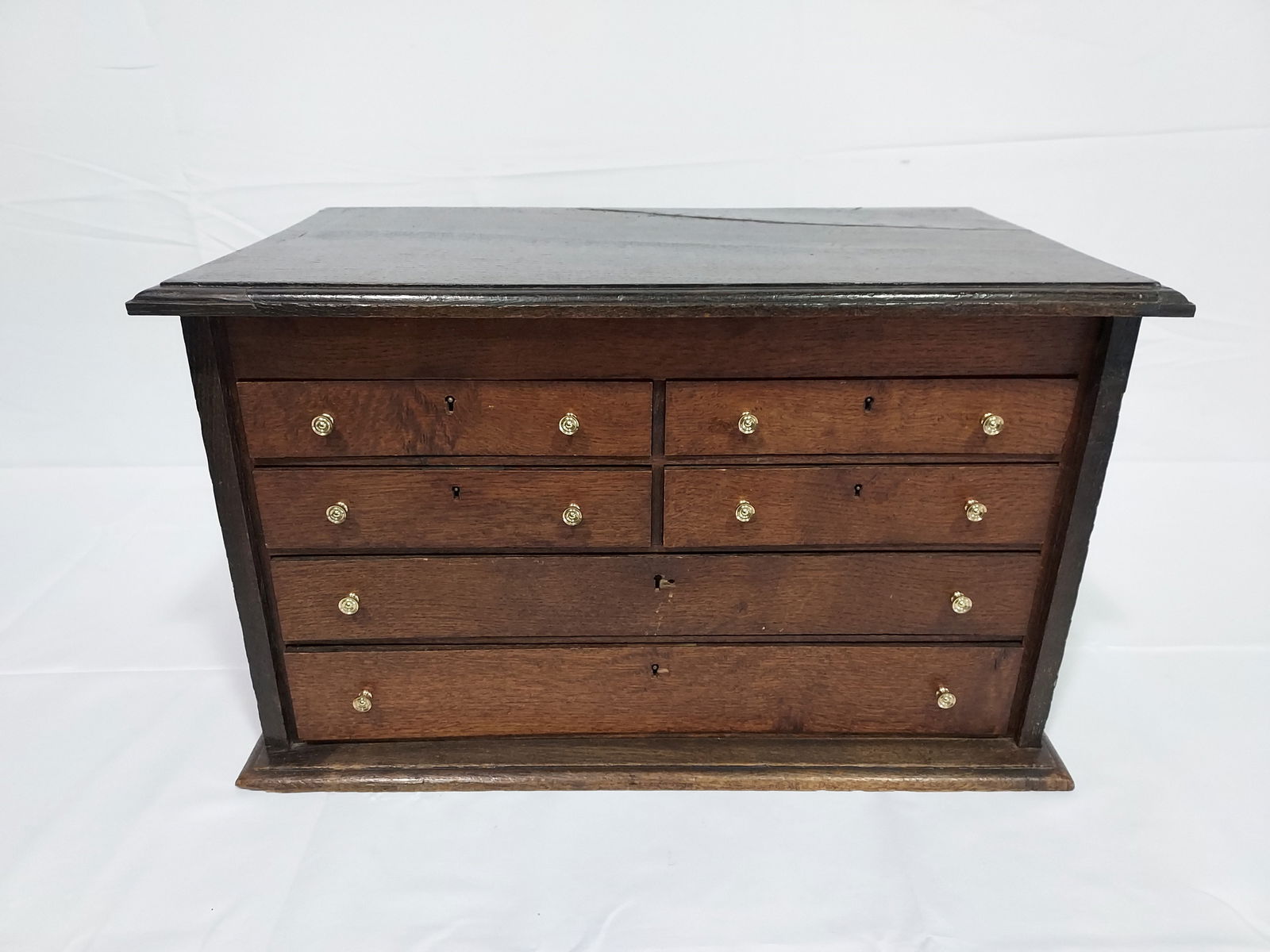 ANTIQUE 19TH C CARVED WALNUT SILVER CHEST (1 of 14)