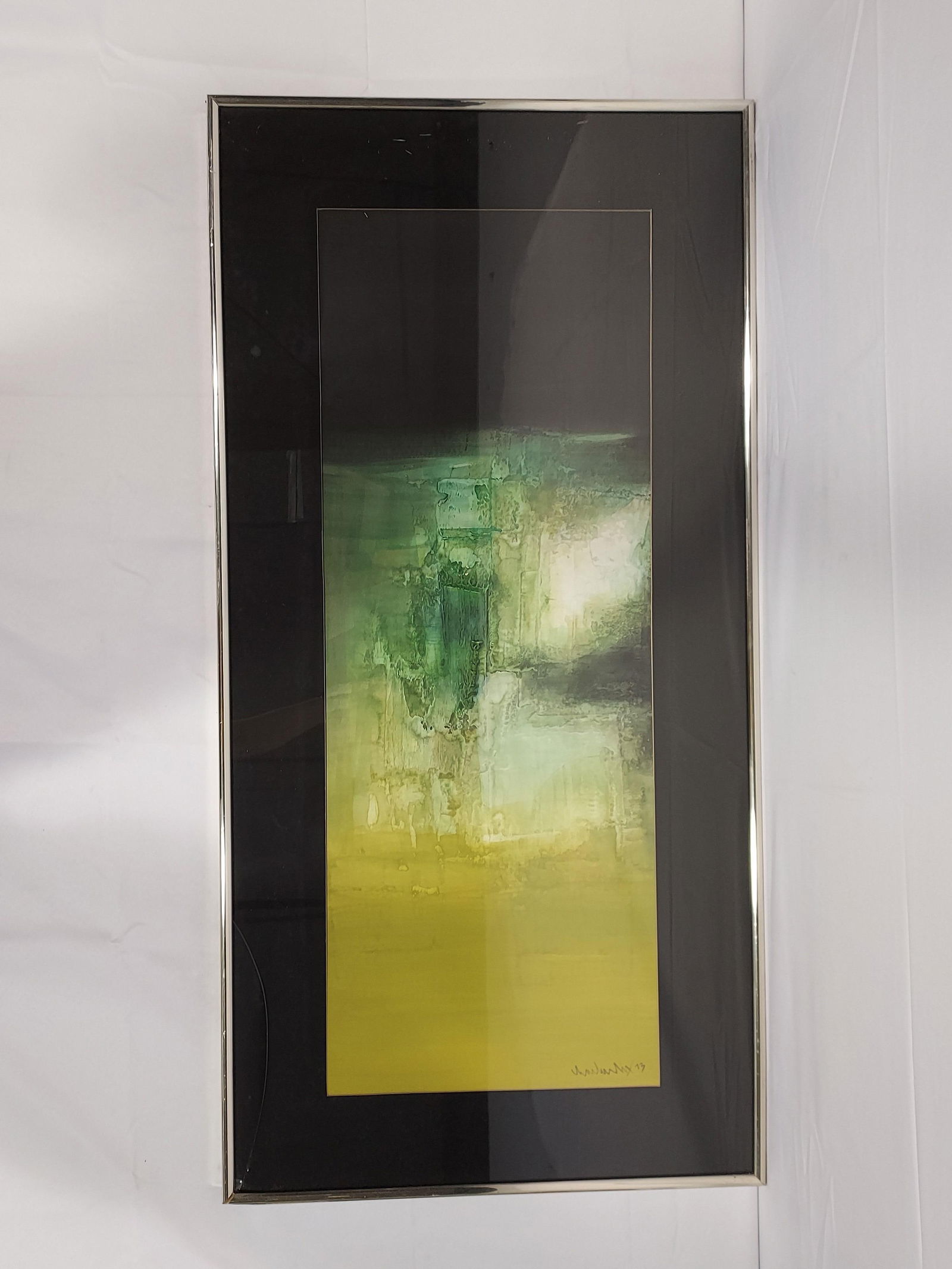 CHARLES DIX ABSTRACT OIL ON BOARD PAINTING (1 of 9)