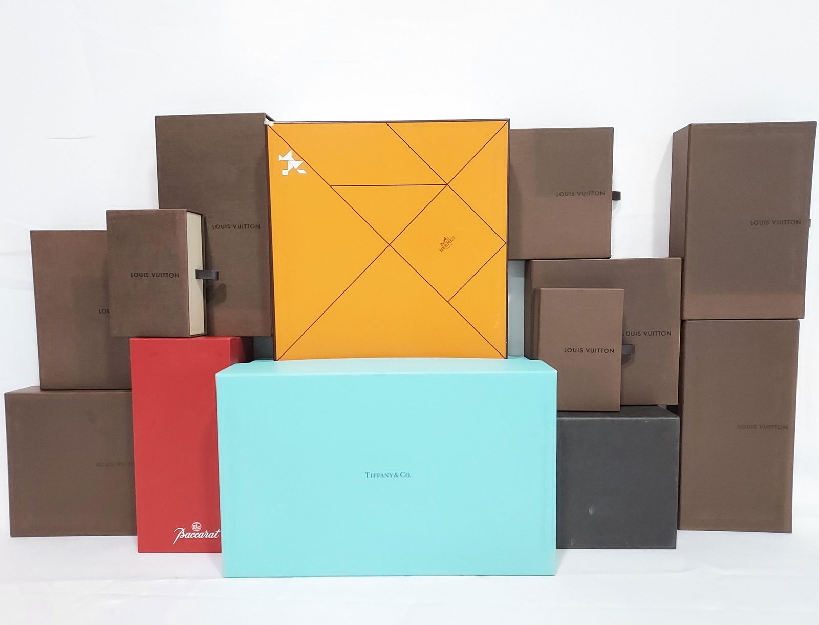DESIGNER BRAND BOXES: LOUIS VUITTON, HERMES, 13P (1 of 20)