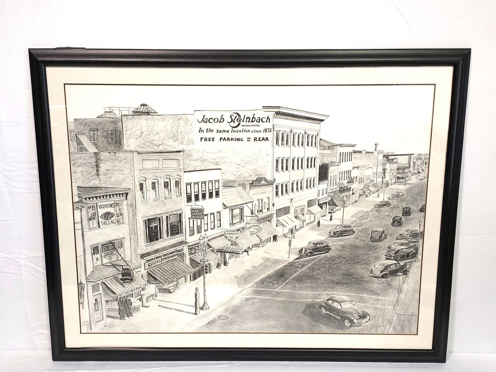 LISA D'AVERSO FRAMED PENCIL DRAWING ON PAPER (1 of 10)