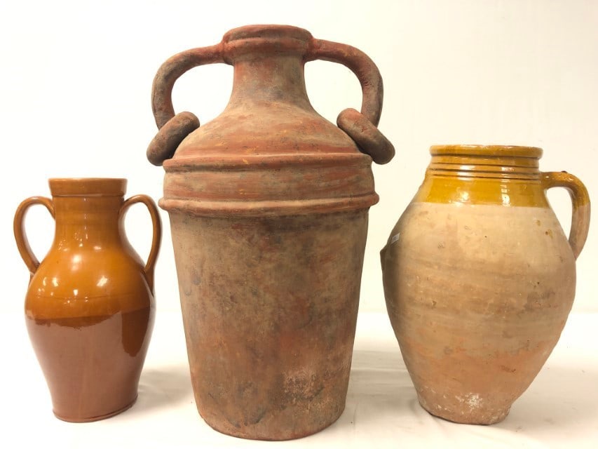 3 ANTIQUE / VINTAGE POTTERY VASES (1 of 20)
