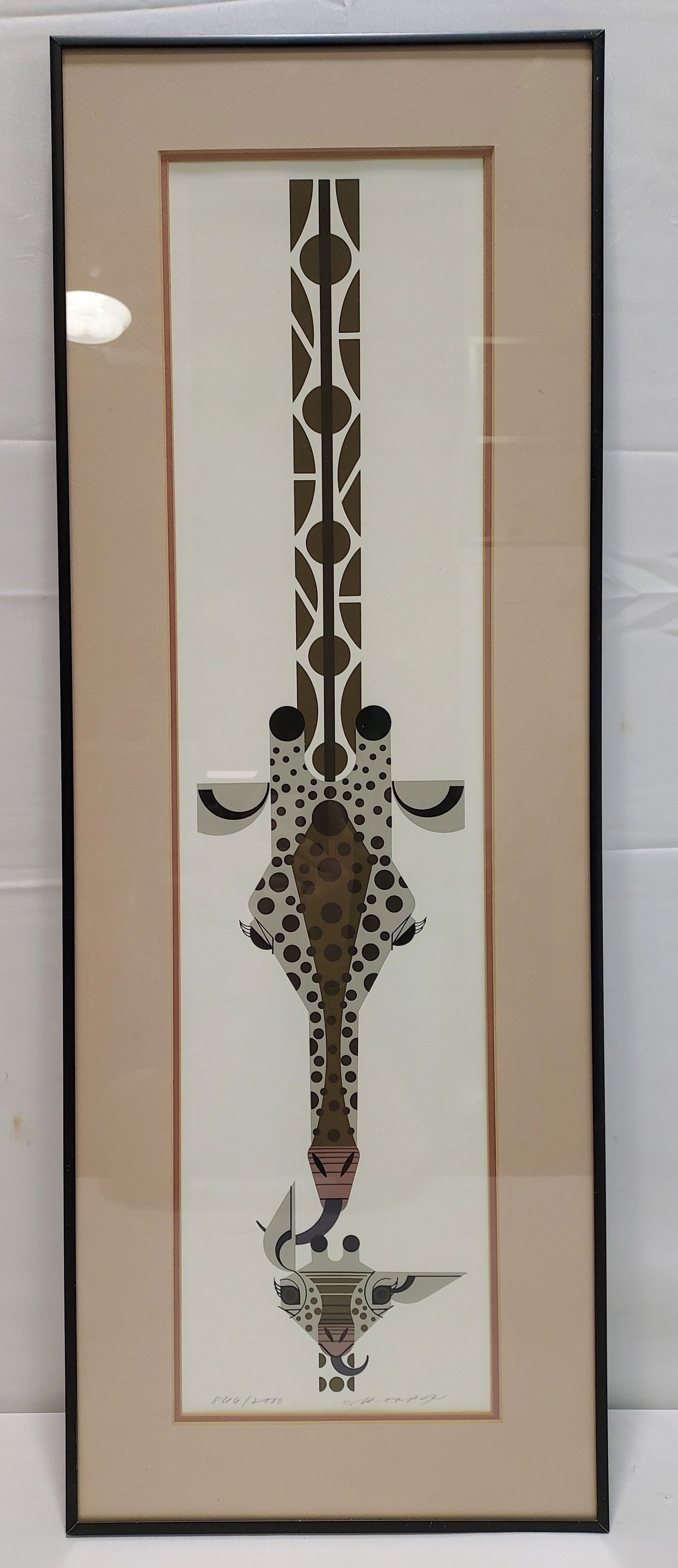 CHARLEY HARPER SERIGRAPH - LOVE FROM ABOVE (GIRAFF (1 of 8)