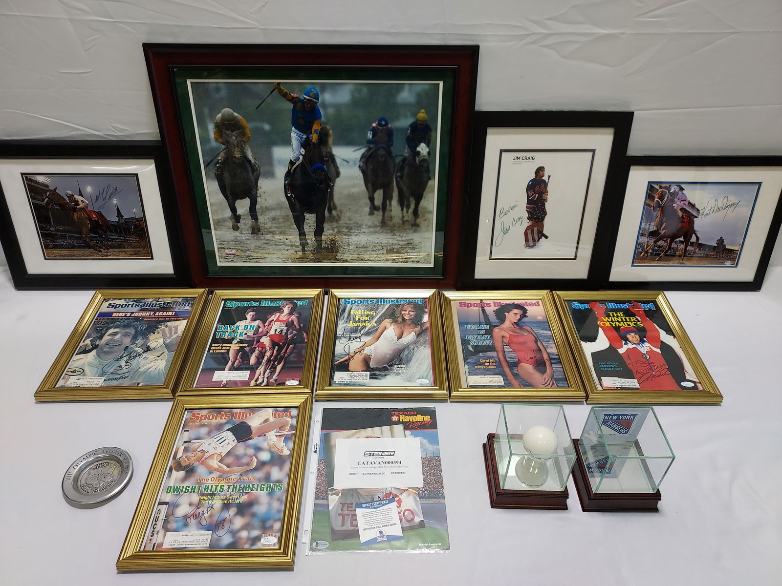 AUTOGRAPHED OLYMPIC MEMORABILIA, HORSE RACING, ETC (1 of 16)