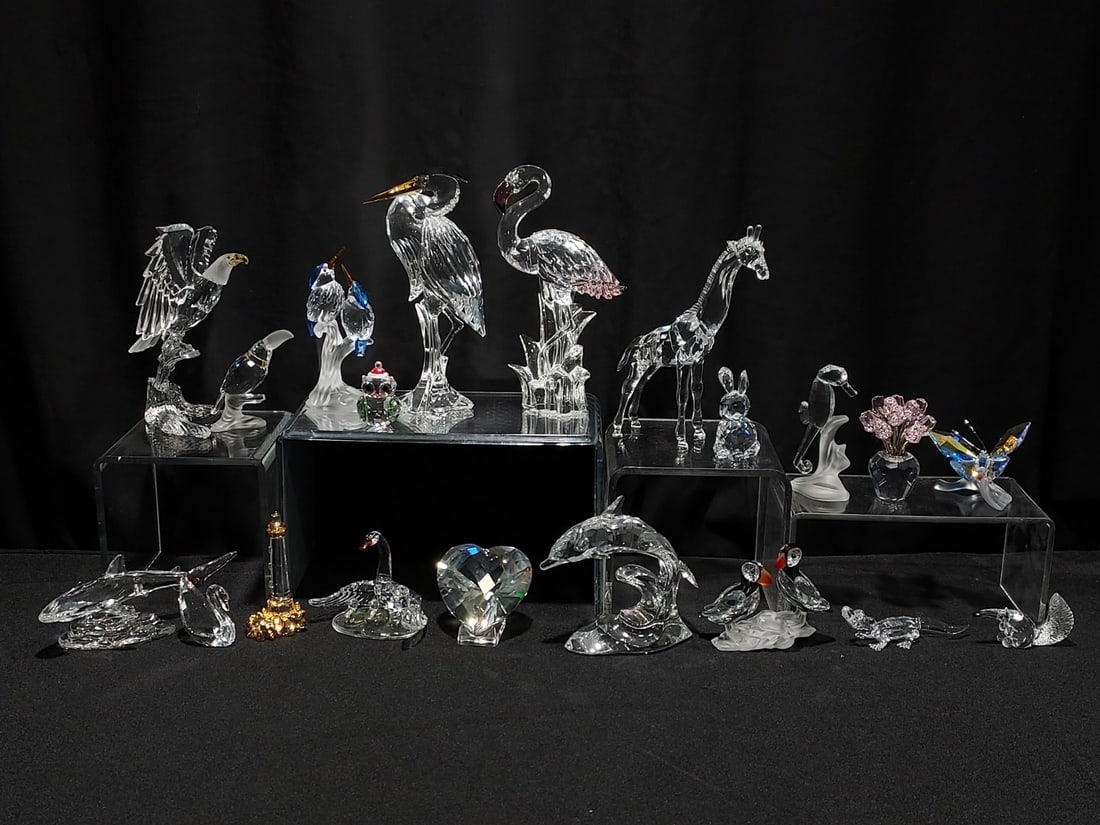 HUGE LOT SWAROVSKI CRYSTAL ANIMAL FIGURINES: 20 PC (1 of 16)
