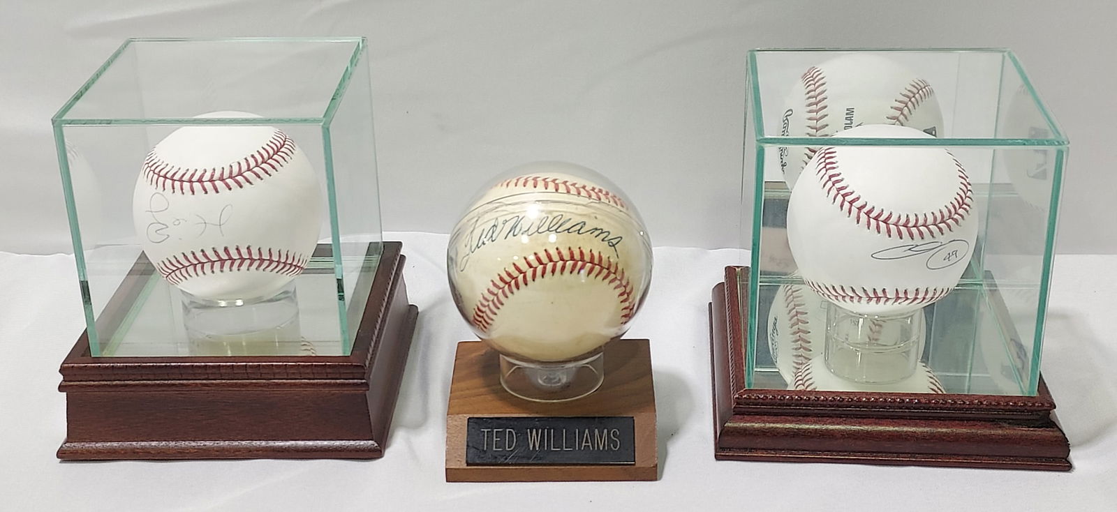 THREE BOSTON RED SOX MLB AUTOGRAPHED BASEBALLS (1 of 14)