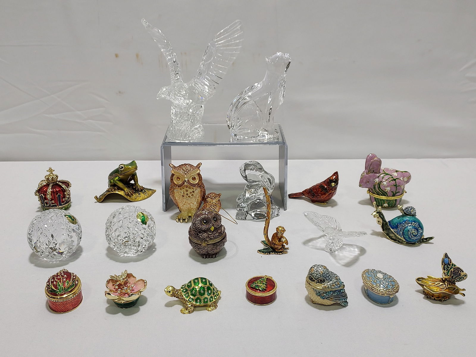 WATERFORD CRYSTAL & JEWELED ENAMEL BOXES 21 PCS (1 of 17)