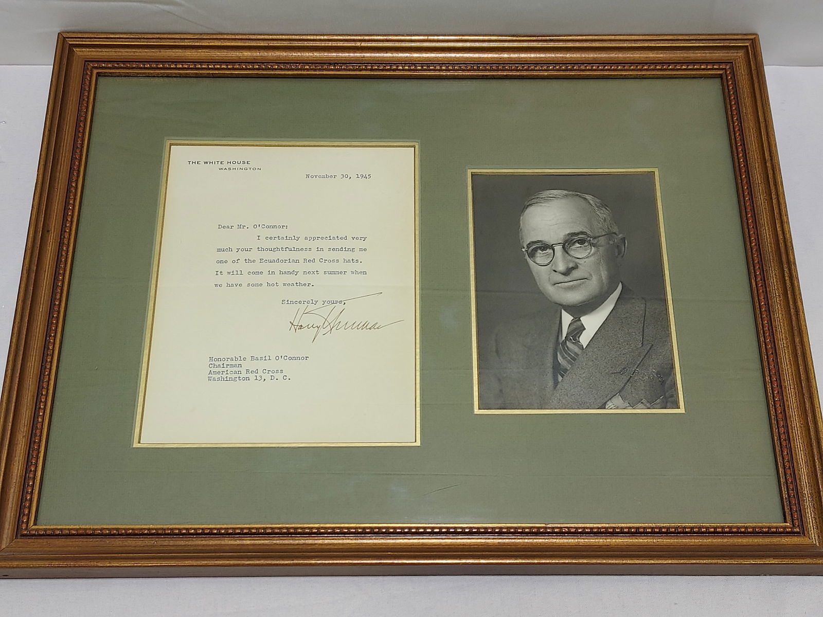 INK SIGNED PRESIDENT HARRY S. TRUMAN LETTER (1 of 10)