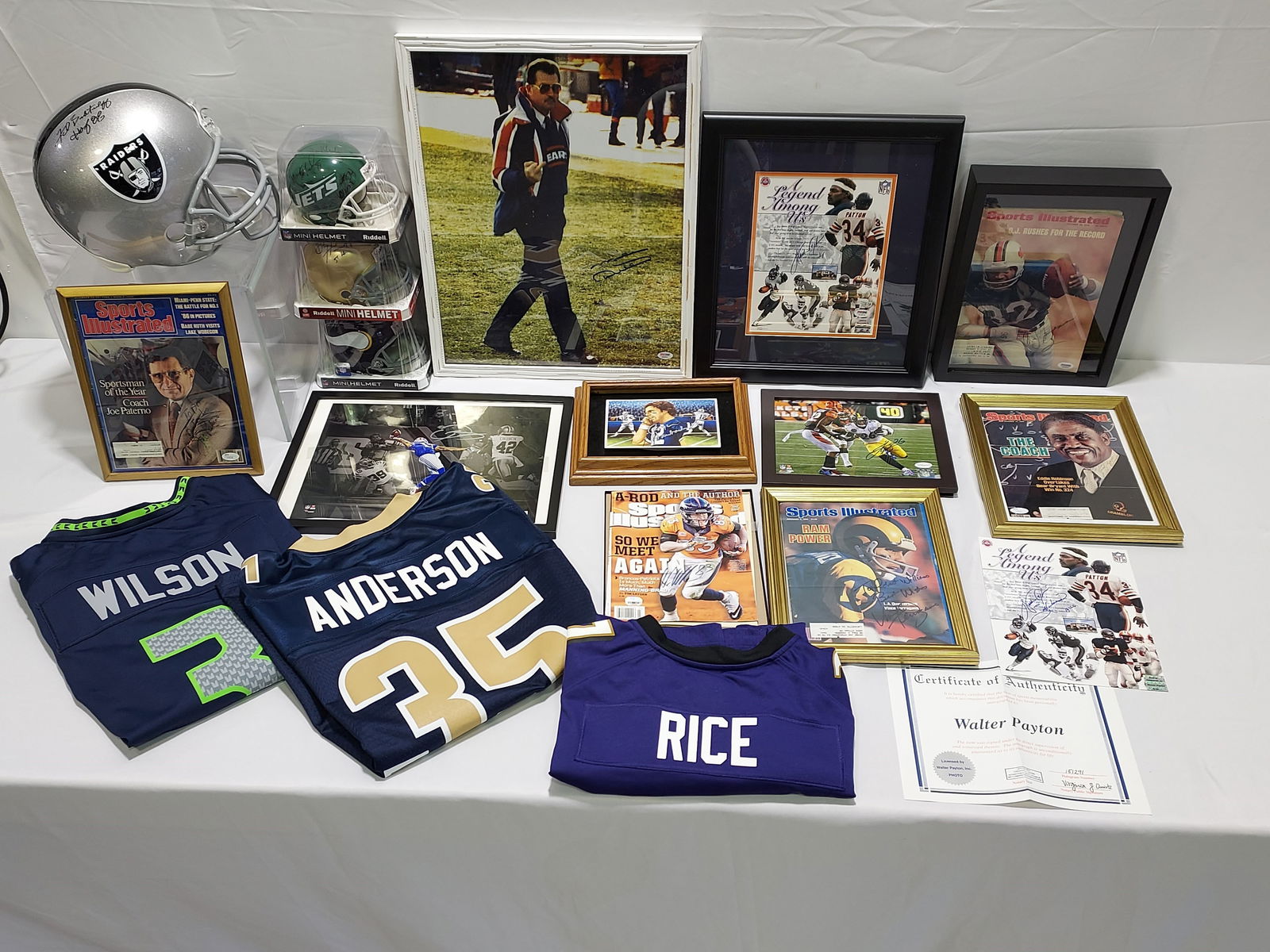 Collection Autographed Nfl Football Memorabilia