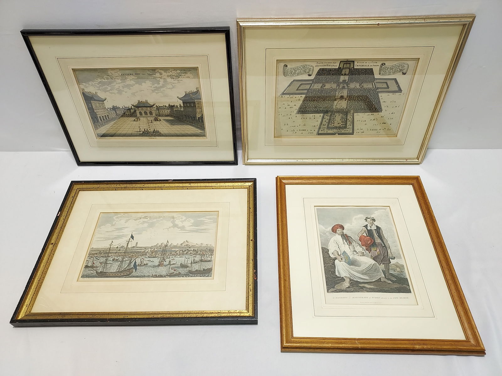 FOUR 19TH C HAND COLORED ENGRAVINGS: CHINA (1 of 20)