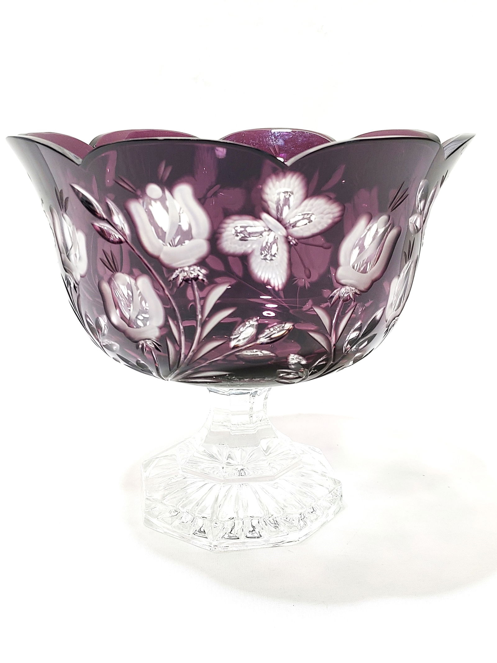 AJKA MAGDA NEMETH L.E. AMETHYST GLASS CENTERPIECE (1 of 11)