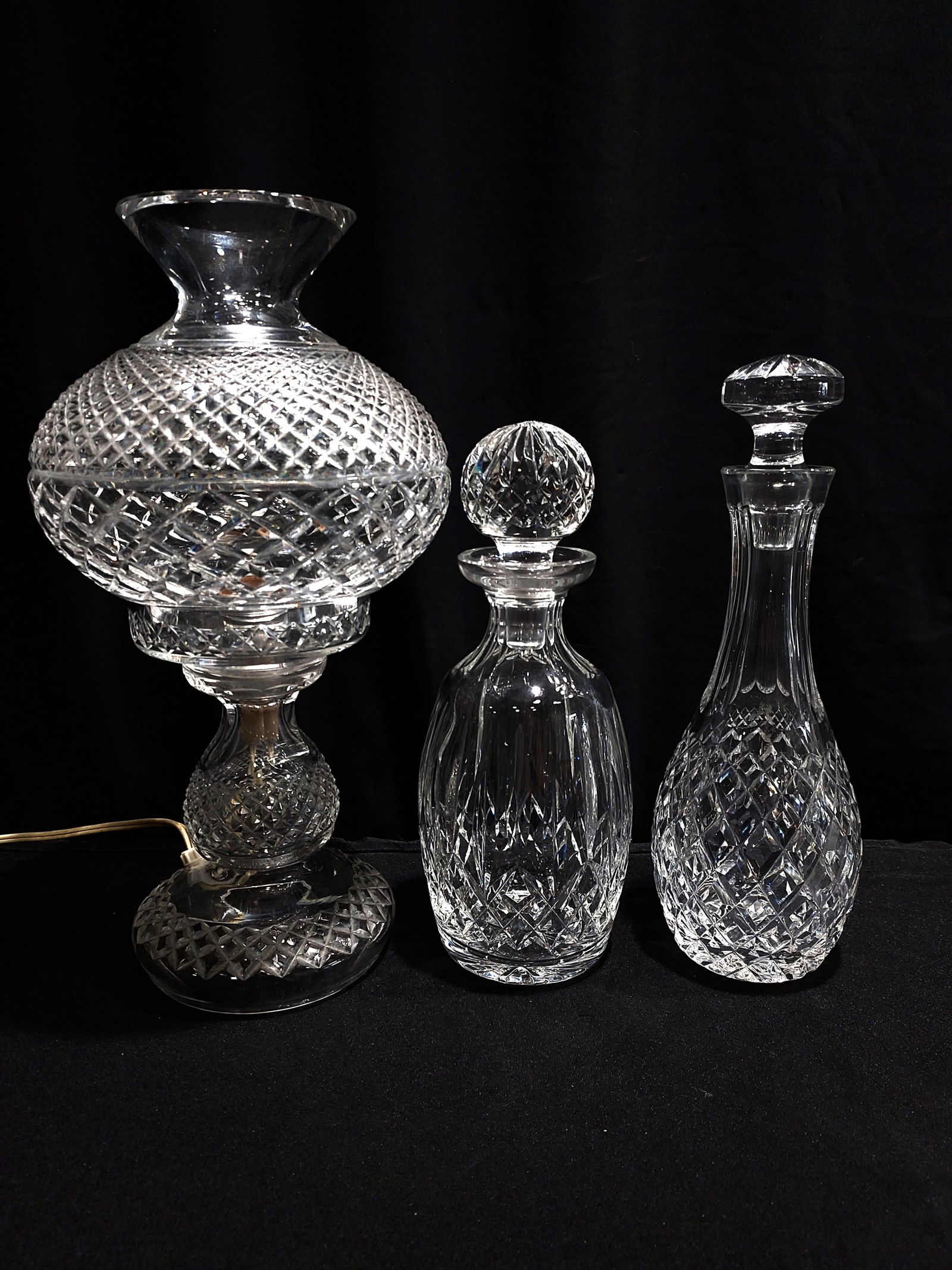 WATERFORD CUT CRYSTAL: INISHMAAN LAMP, DECANTER 3P (1 of 13)
