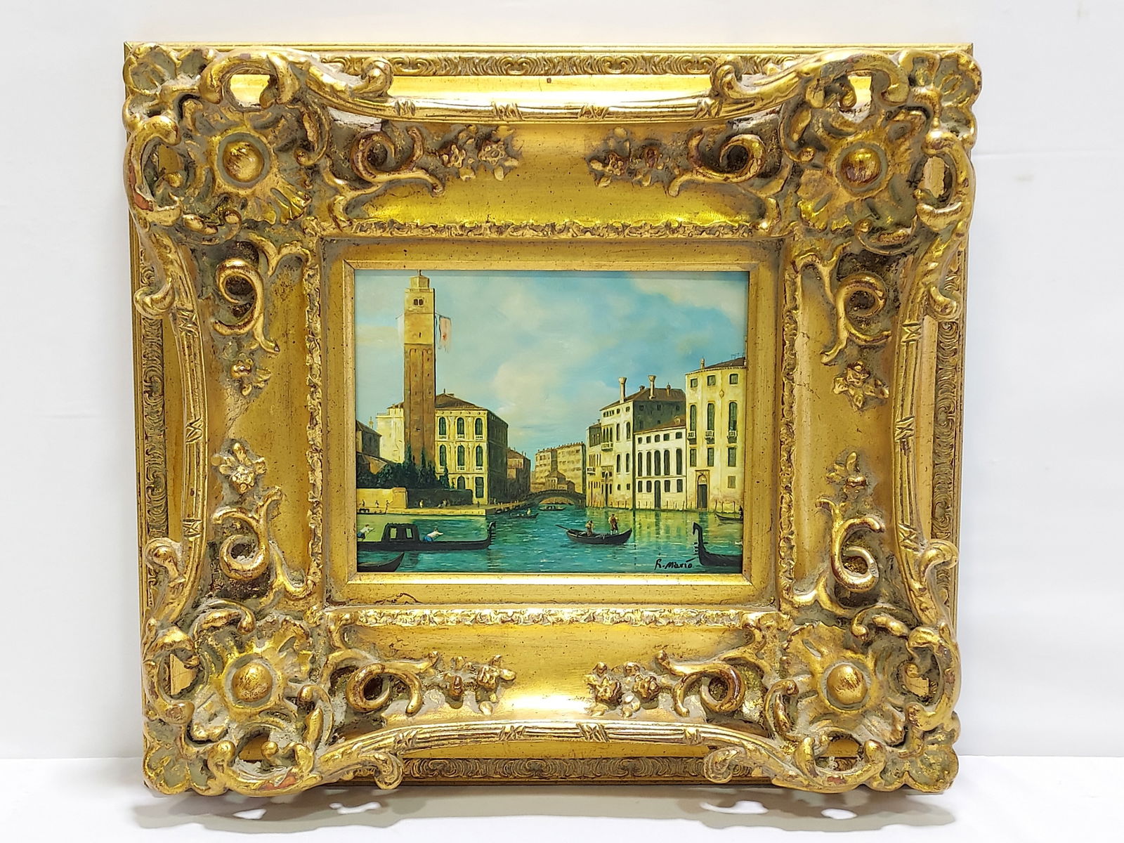 R. MARIO ITALIAN OIL ON BOARD PAINTING: VENICE (1 of 7)