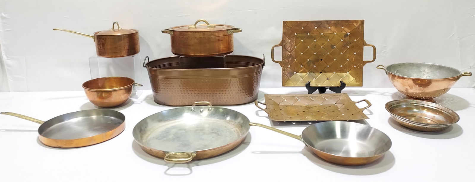ESTATE LOT VINTAGE COPPER COOKWARE ETC: 11 PCS (1 of 13)