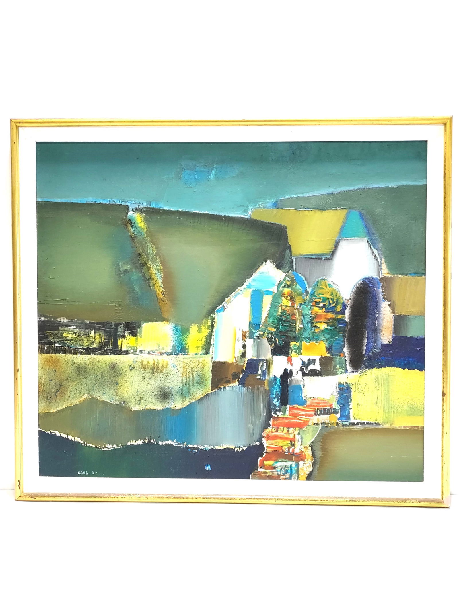 GAAL DOMOKOS OIL ON MASONITE PAINTING ABSTRACT (1 of 8)