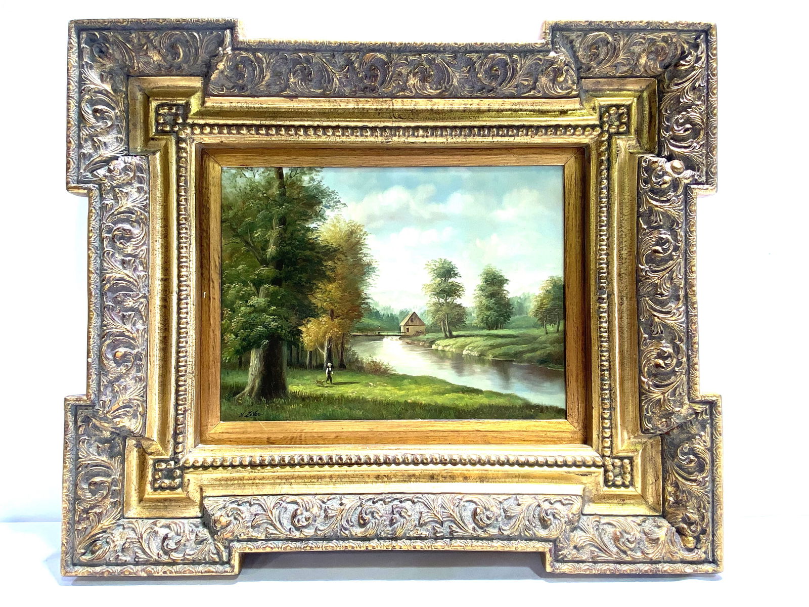 VINTAGE FRAMED DUTCH STYLE OIL ON PANEL PAINTING (1 of 9)