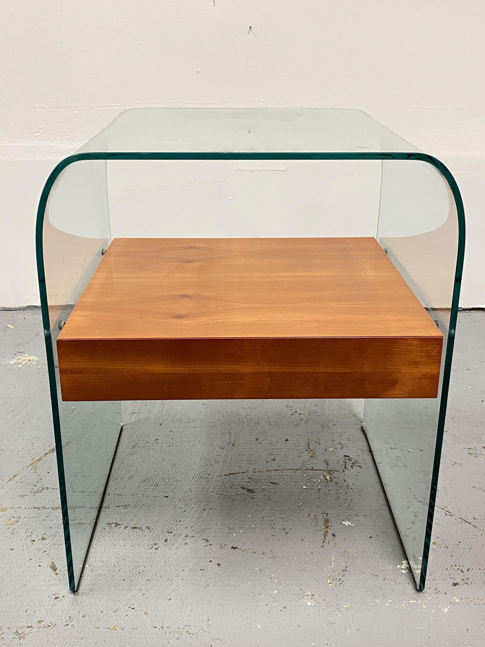 FIAM ITALIA RIALTO GLASS & WOOD NIGHTSTAND (1 of 10)