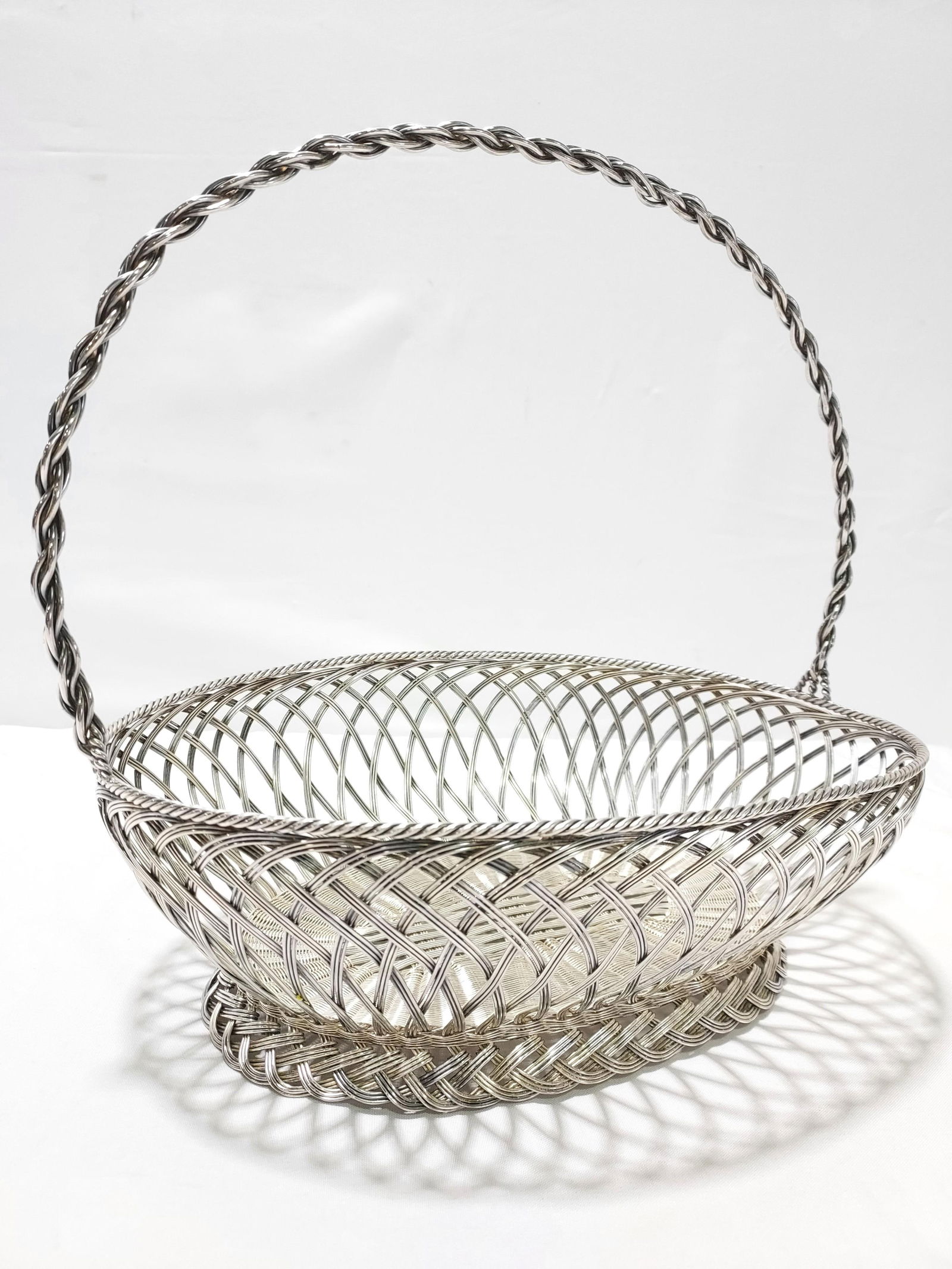TIFFANY & CO STERLING SILVER 12" WIRE BASKET 32 T (1 of 9)