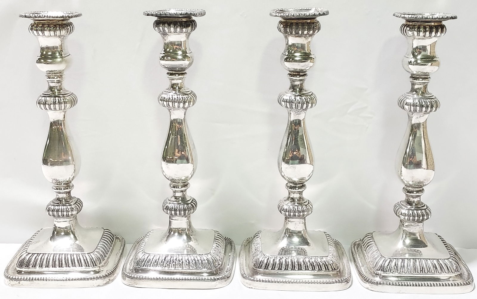 FOUR GORHAM WEIGHTED STERLING SILVER CANDLESTICKS (1 of 11)