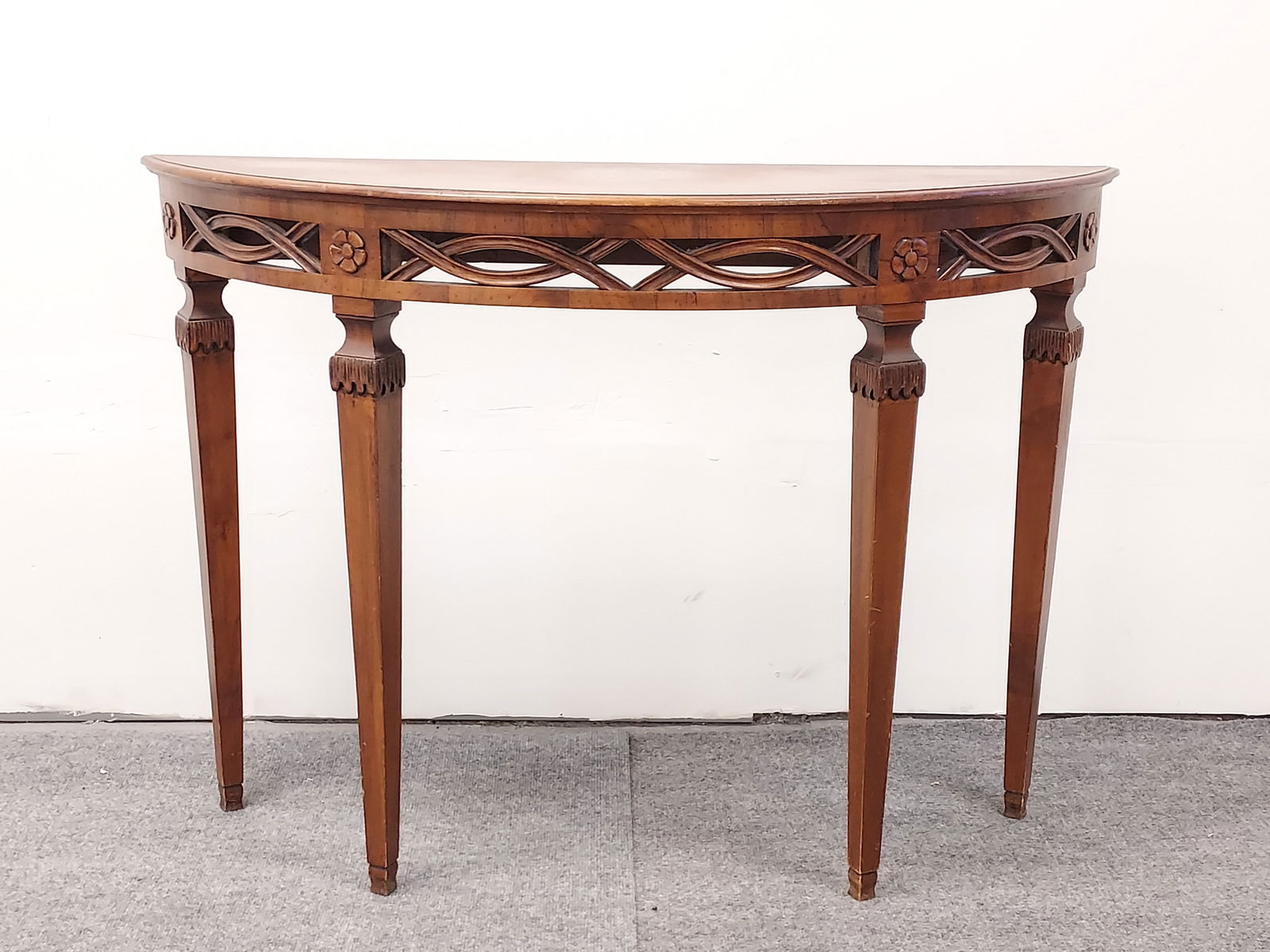 ANTQ NEOCLASSICAL LOUIS XVI STYLE DEMILUNE CONSOLE (1 of 16)