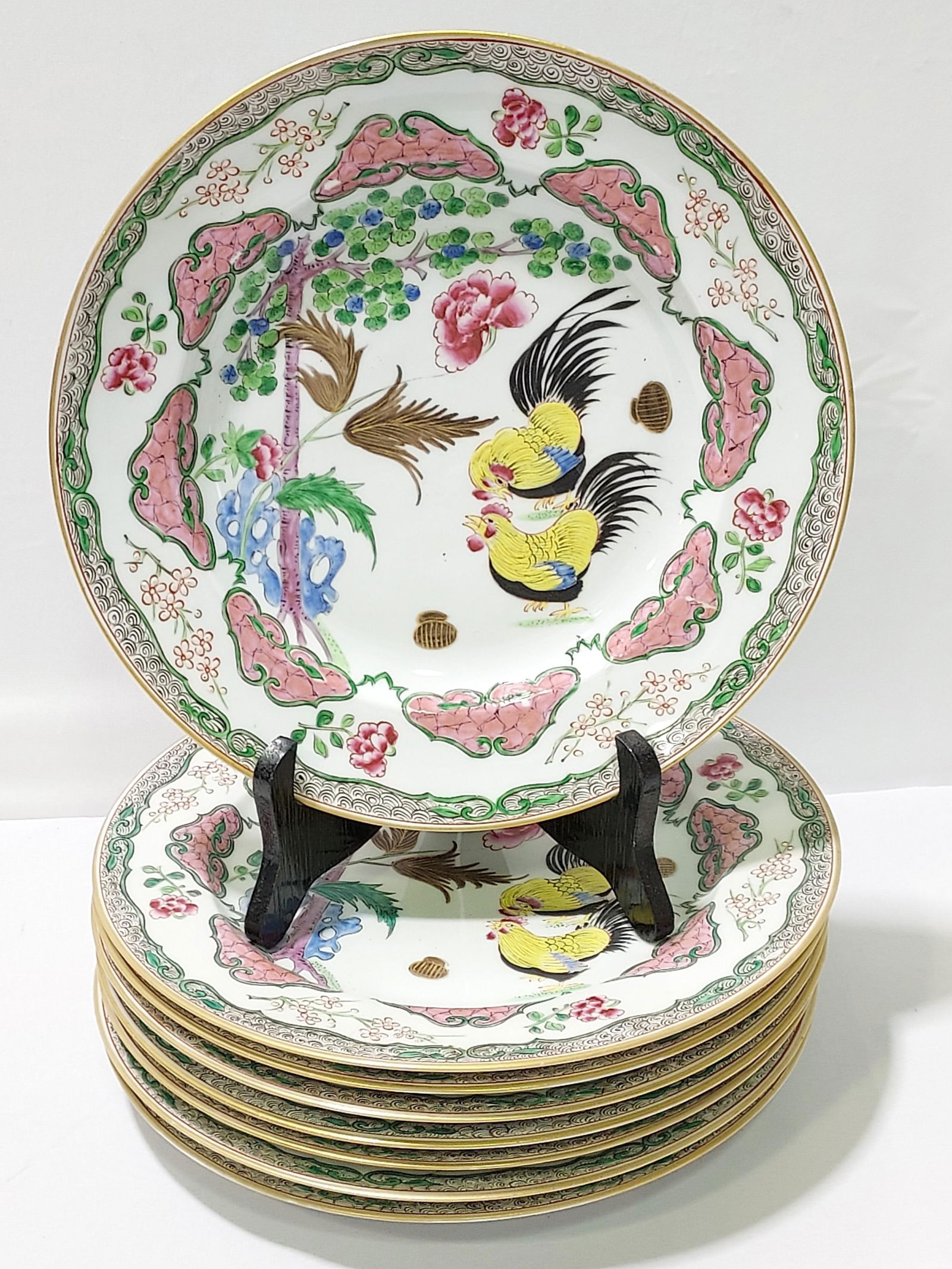 EIGHT 19TH C SAMSON FRENCH PORCELAIN PLATES (1 of 11)