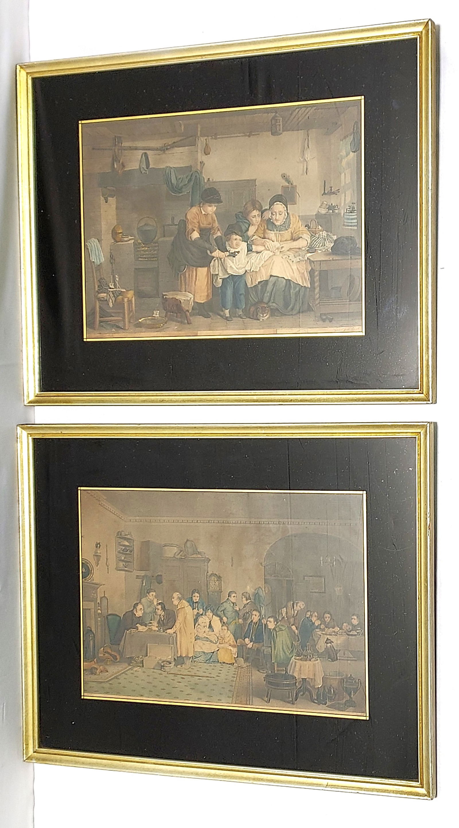 TWO 19TH C COLORED LITHOGRAPHS: WILKIE & RAIMBACH (1 of 20)