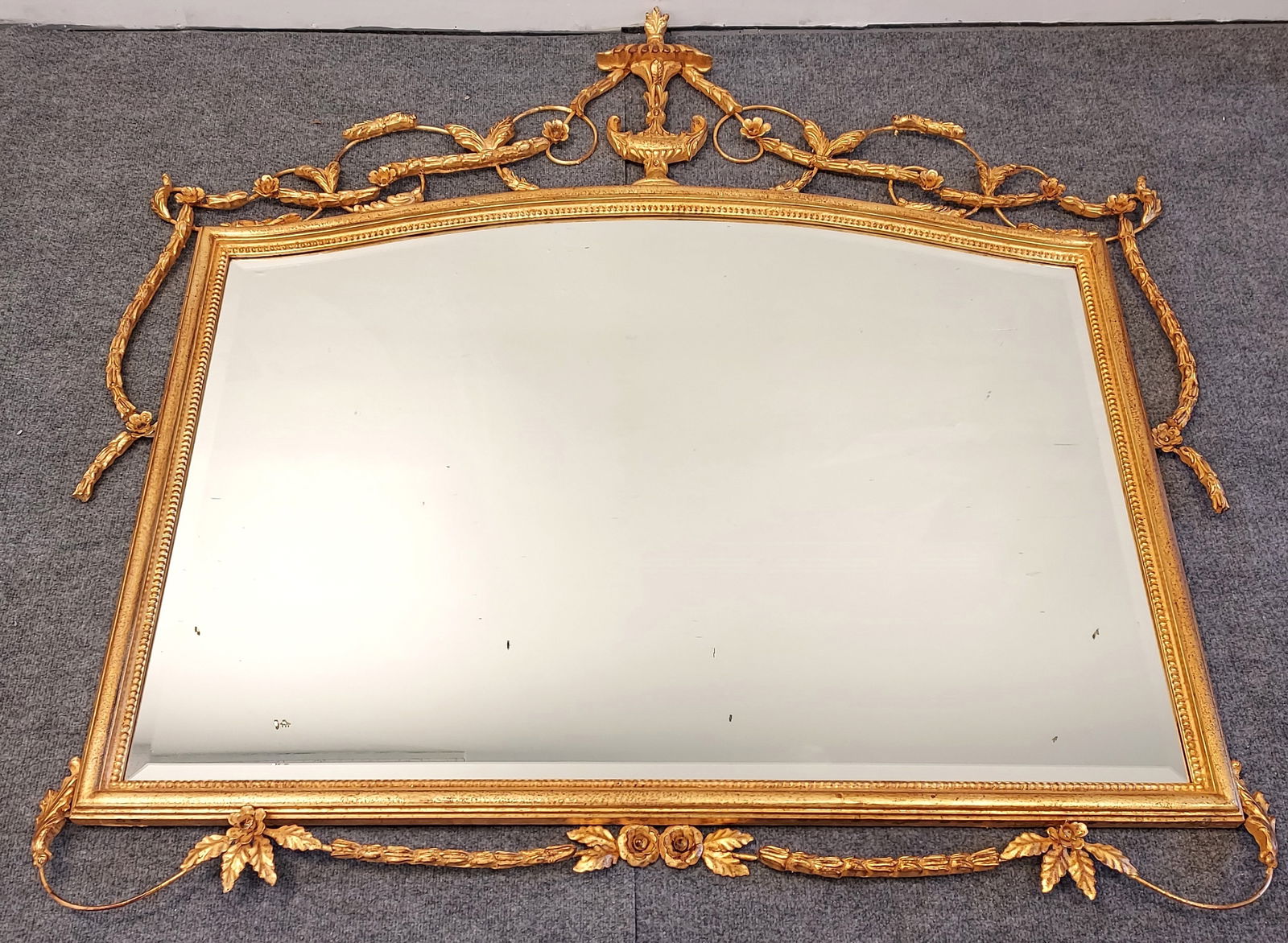 LARGE VENETIAN STYLE GILDED WALL MIRROR (1 of 14)