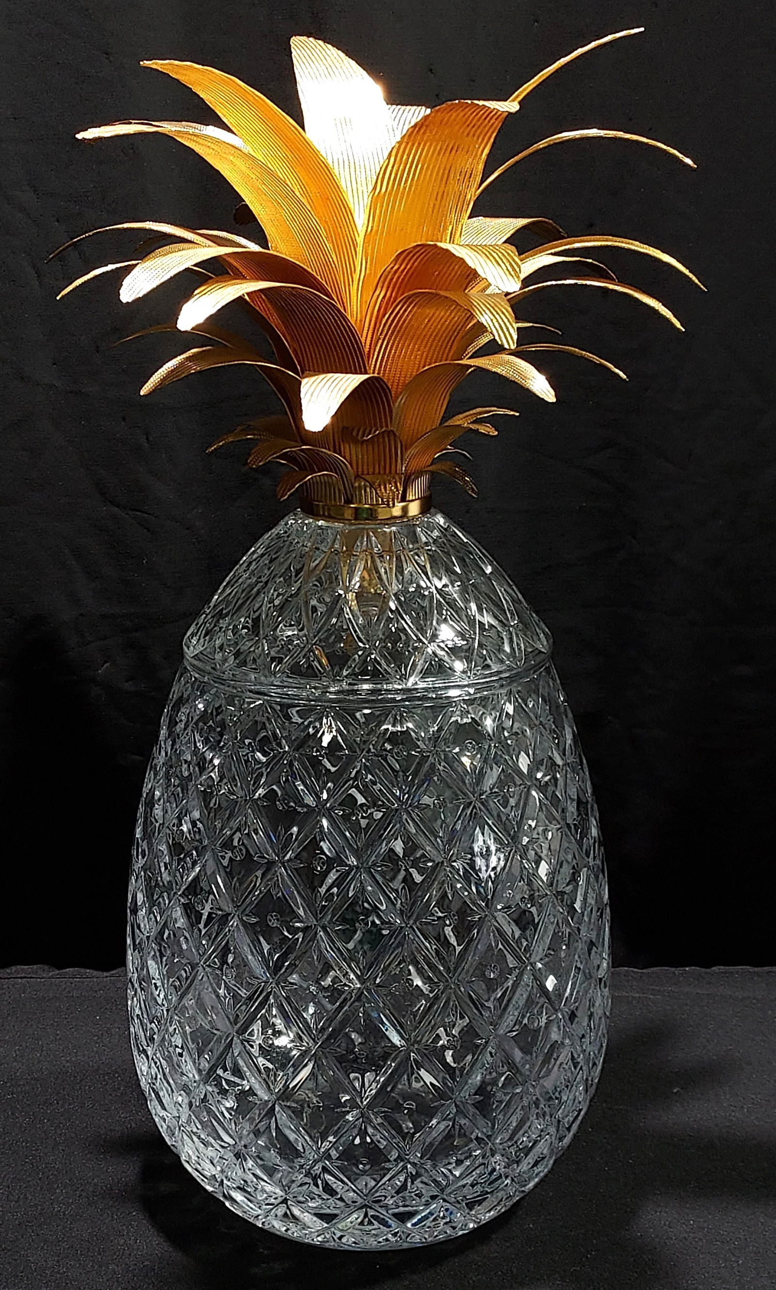 RARE 19" WILLIAM YEOWARD ISADORA CRYSTAL PINEAPPLE (1 of 10)