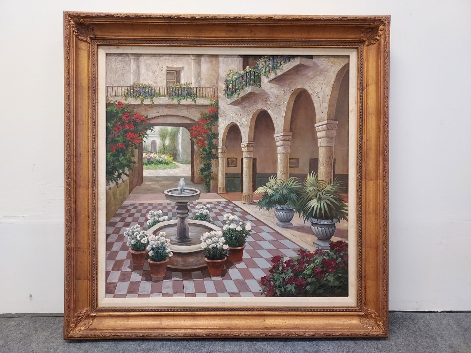 LARGE CONTEMPORARY OIL ON CANVAS PAINTING (1 of 10)