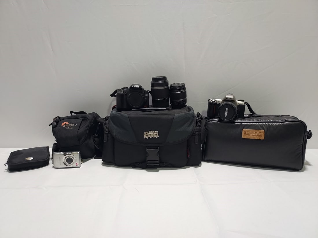 ASSORTED CAMERAS: NIKON, CANON, ETC. (1 of 20)