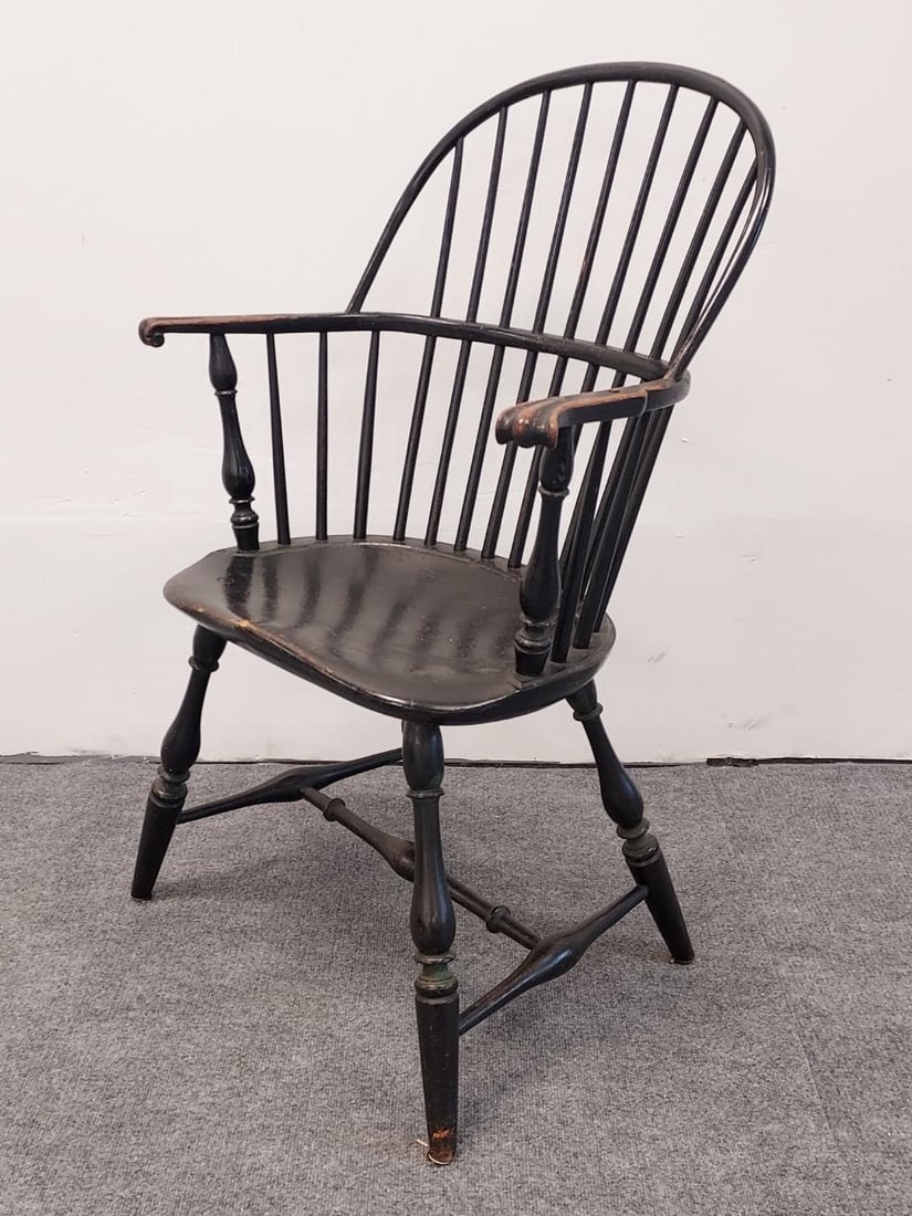 RARE JOSEPH HENZEY SACK BACK WINDSOR ARMCHAIR (1 of 11)