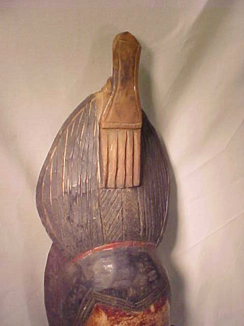 AFRICAN CARVED WOODEN MASK -  - 2