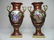 552: PAIR OLD PARIS HAND PAINTED PORCELAIN URNS